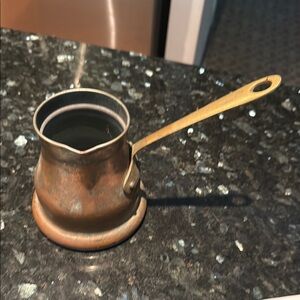 Copper Coffee Pot with Brass  Handle